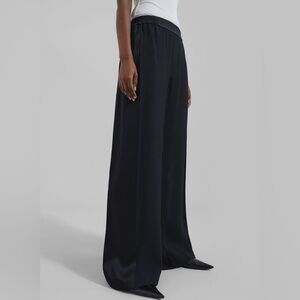 NWT Bevza Sz XS Wide Leg Contrast Panelled Trouser Black Designer